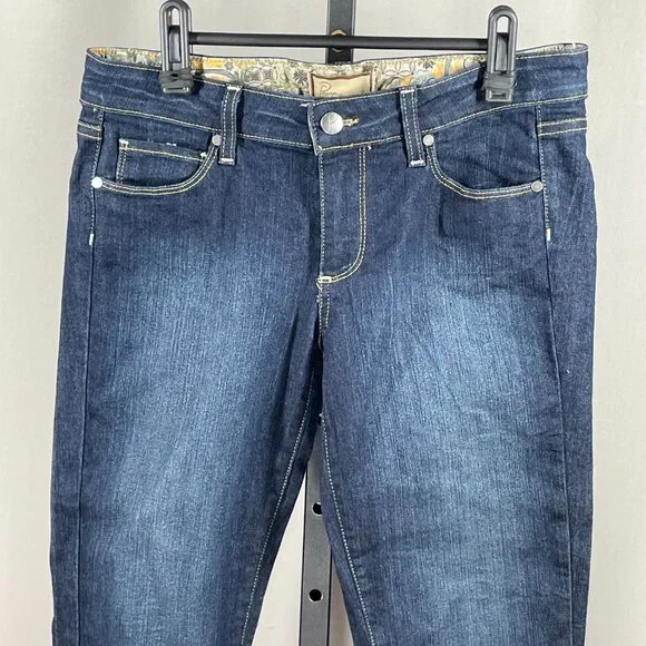 Paige Jeans Womens 27 blue denim peg skinny preppy casual designer classic - Picture 2 of 10